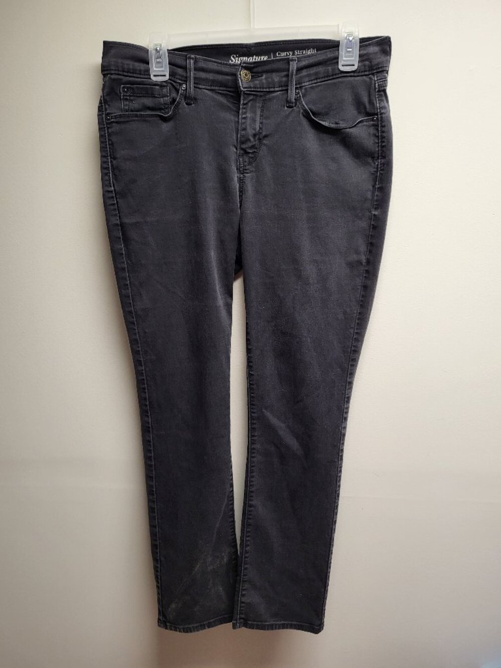 Signature by Levi Strauss Curvy Straight Jeans Dark Wash Denim